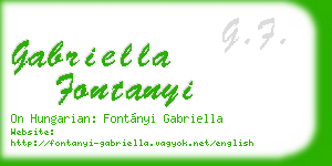 gabriella fontanyi business card